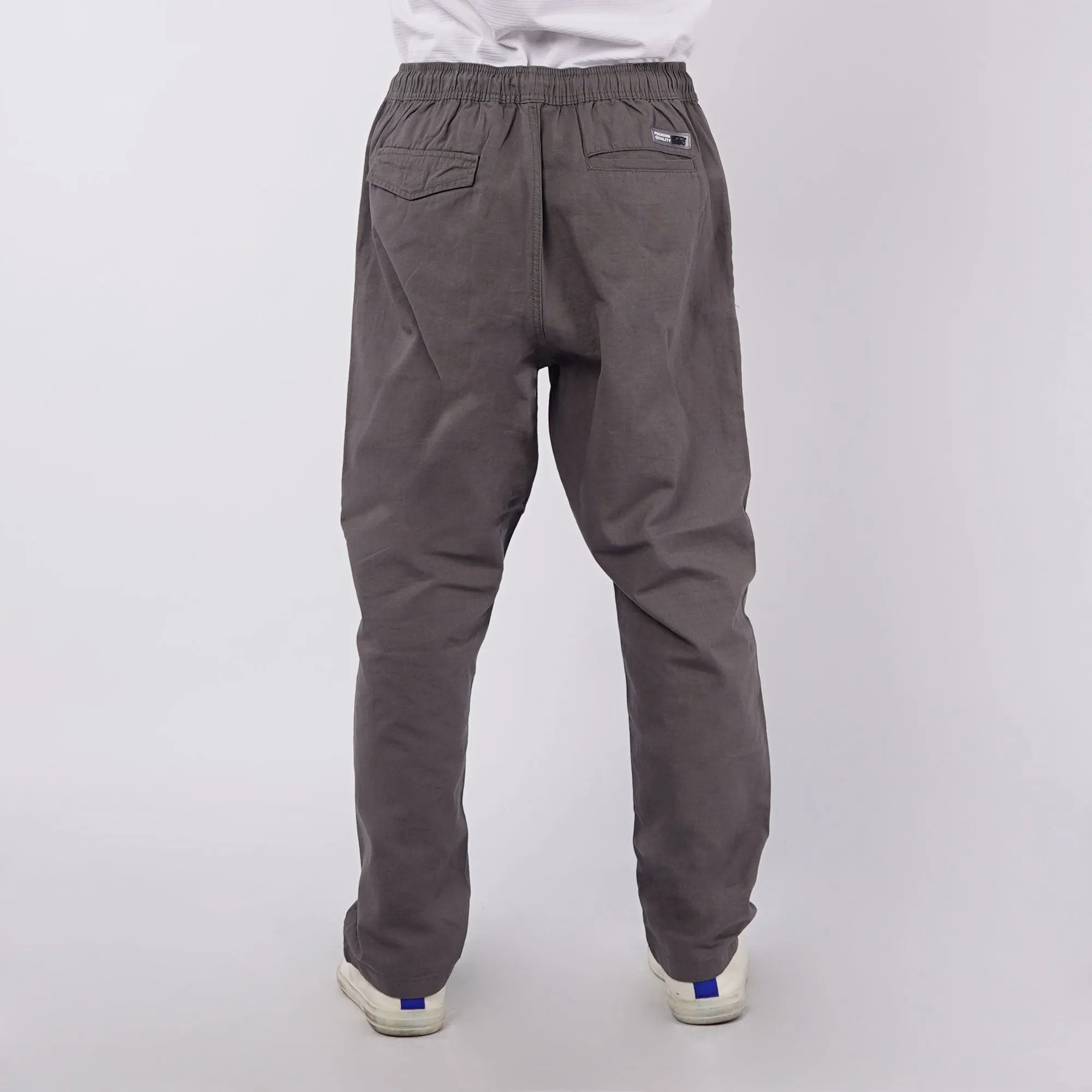 Stylistic Mr. Lee Men's Basic Non-Denim Trouser Pants Mid Waist 155054 (Charcoal Gray)
