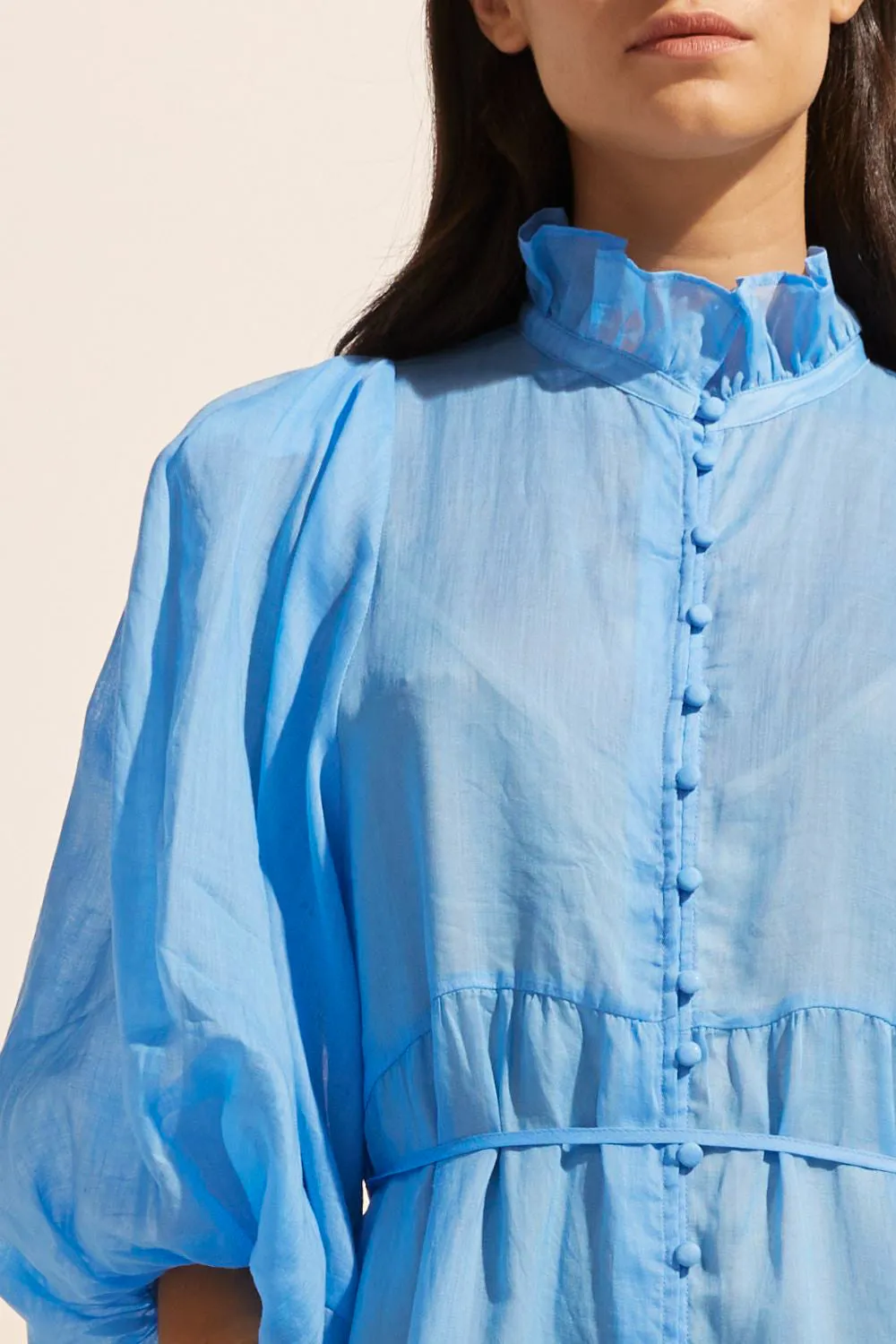 toast dress - peacock