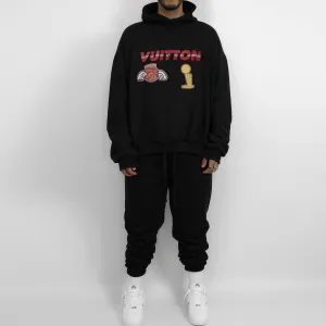 Trendy sports loose hoodie trousers casual suit