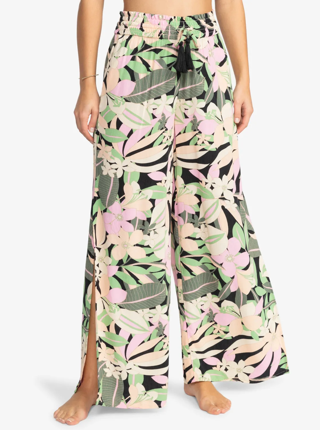 Tropical Rhythm Pants - Anthracite Palm Song