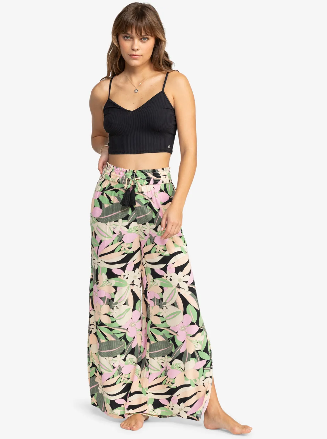 Tropical Rhythm Pants - Anthracite Palm Song