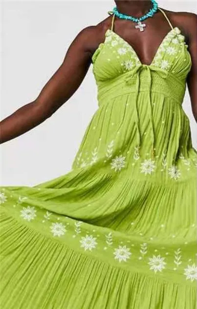 V-Neck Sleeveless Backless summer Maxi Dress