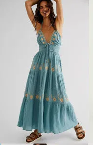 V-Neck Sleeveless Backless summer Maxi Dress